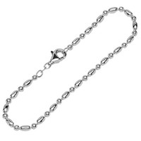 Armband 925 Sterling Silber 19Cm Kugelketten Variation GläNzend Damen Armkette
