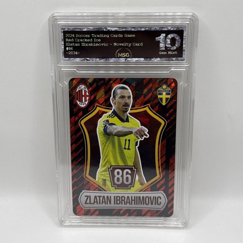 Zlatan Ibrahimovic - Holo Foil Soccer Card 2024 Grass Games - Graded 10 Novelty