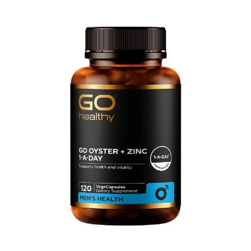 Viên uống bổ sung năng lượng và sức sống GO Healthy Go Oyster + Zinc 1-A-Day (120 viên nang thực vật) của New Zealand - Hình 1/1