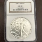 1988 american silver eagle ngc ms69 gold