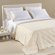 Caleffi Rapallo ivory jacquard summer double ...