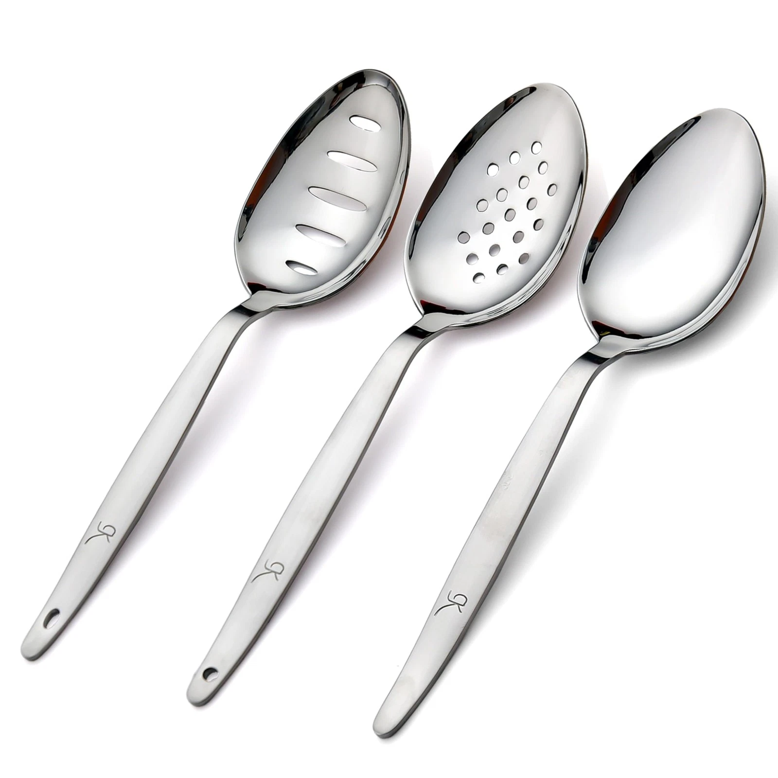 BNAZIND 3PCS Kunz Spoon | 9 Inch 18/10 Stainless Steel Serving Spoons Set Inc...