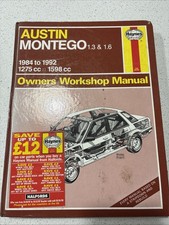 Haynes - Austin Montego 1.3 & 1.6 / 1984 to 1992 / Owners Workshop Manual - 425