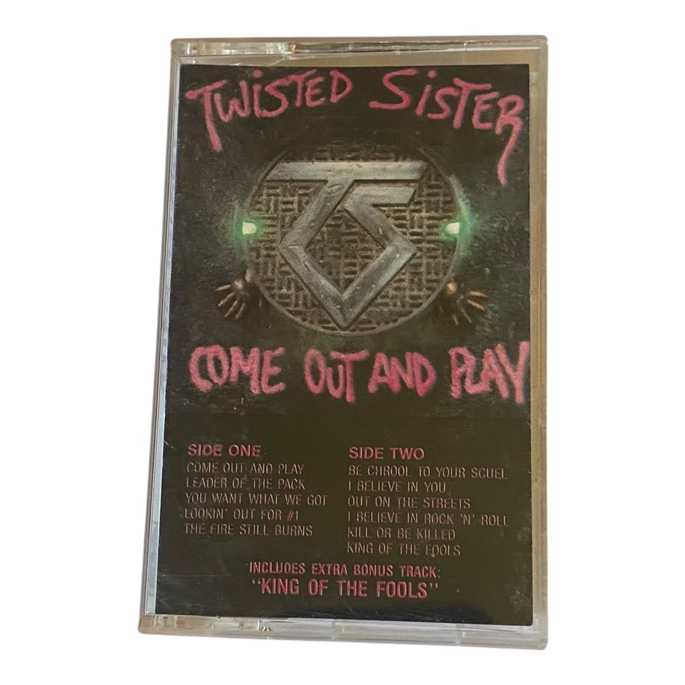 Twisted Sister Lot of 2 Come Out & Play Can't Stop Rock Cassette Tape Foto 3 de 4