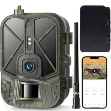 4G LTE Trail Camera 4K 50MP Wildlife Cam Live Video APP Waterproof IP66