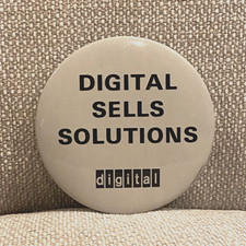 Vintage Digital Equipment Corporation Computer Pinback Button Tech Advertising