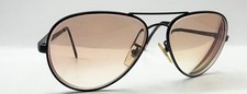 Vintage Cottet Black Pilot Metal Sunglasses FRAMES ONLY France