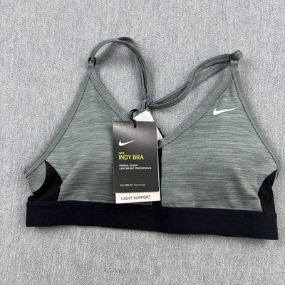 Nike Sports Bra Womens Gray XS Gray Indy Light Support Training Yoga Performance