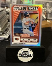 Jacob Melton 2022 Panini Elite Extra Edition College Ticket #CTO-24 Silver Holo