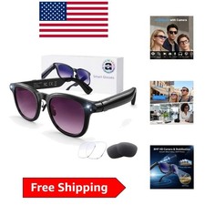 AI Smart Glasses with 8MP Camera  Real-Time Translation - 1080P Video Recording