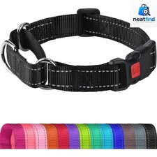 Martingale Collar for Dogs, Escape Proof No Pull, Black, XS