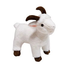 30/40cm Black White Goat Plush Toy Lifelike Farm Animal Doll Kids Gift