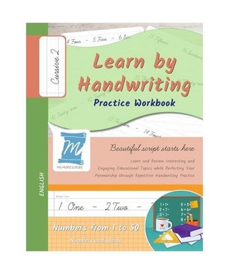 Handwriting Practice Workbook - Numbers from 1 to 50 - Words and Numbers - Cursi