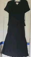 Vintage Y2K Talbots Black Dress Sz 8 Shoulder Pads Lined Party Cocktail USA