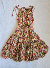 J. Crew Floral  Tie Shoulder  Tiered  Mini dress Spring Summer, Medium