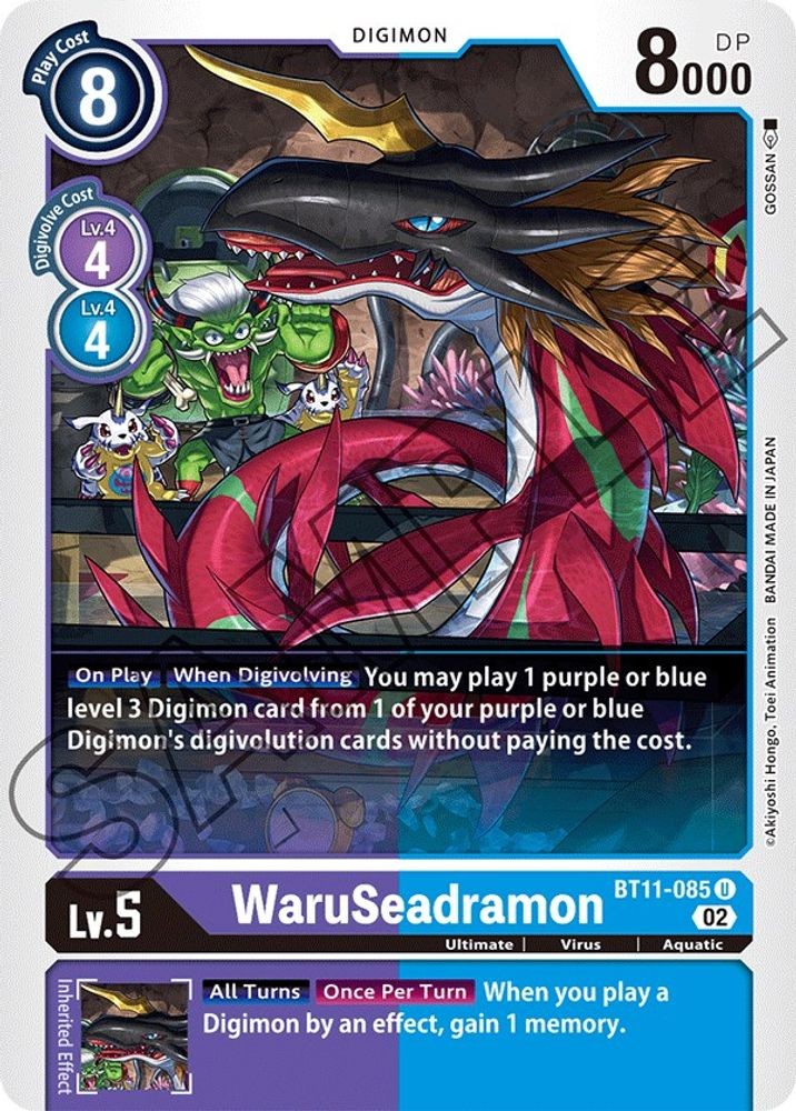 2023 Digimon Card Game: BT-11 - WaruSeadramon (#BT11-085 U, UC, Lightly Played)
