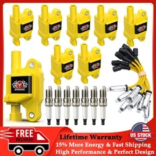8 Ignition Coil+Spark Plug+Wire set For Cadillac Chevy Silverado 1500 GMC UF413