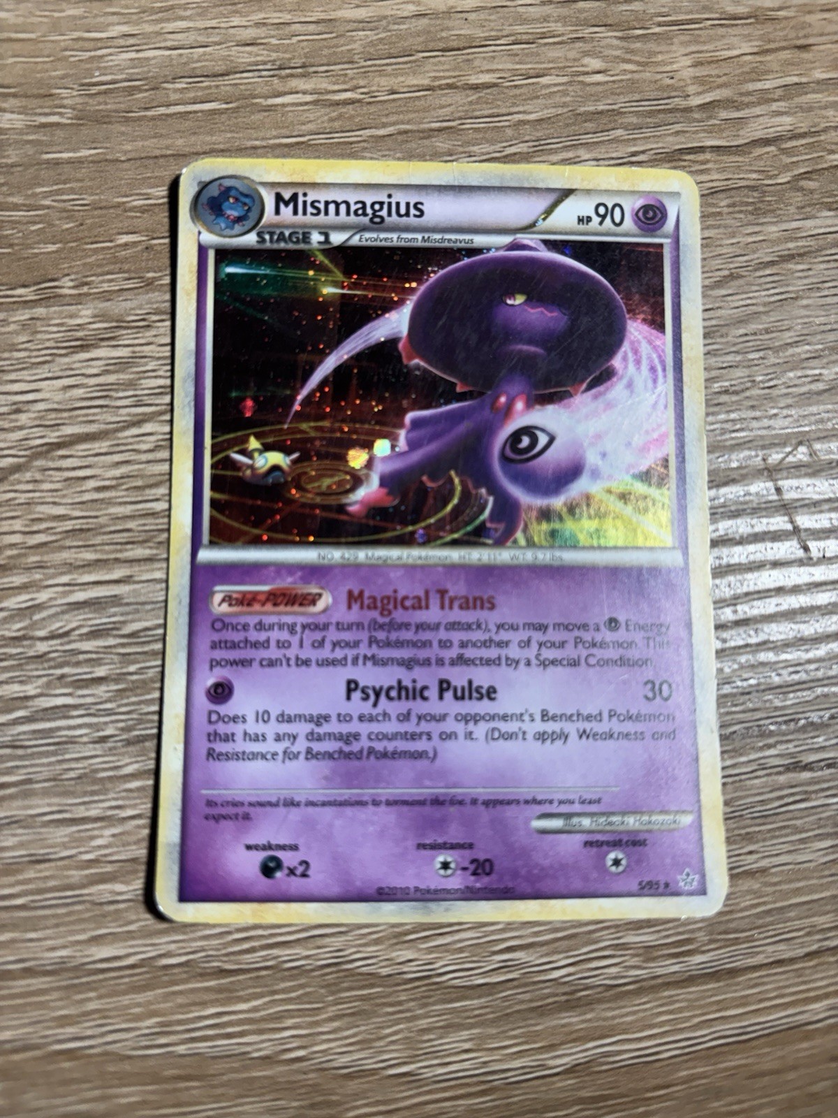 Pokemon Mismagius UnleashedHolo Rare Card 5/95