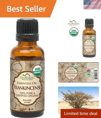 100% Pure Frankincense Oil - Organic, Unfiltered Aroma for All Skin Types, 30ml