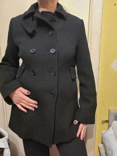 Women Akris Coat Black 40 / L / 48