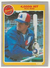 1985 Fleer PETE ROSE Card #640 SUPERSTAR SPECIAL 4,000th HIT EXPOS