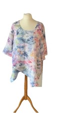 SAHARA ASSYMETRIC LINEN TUNIC TOP SIZE XL