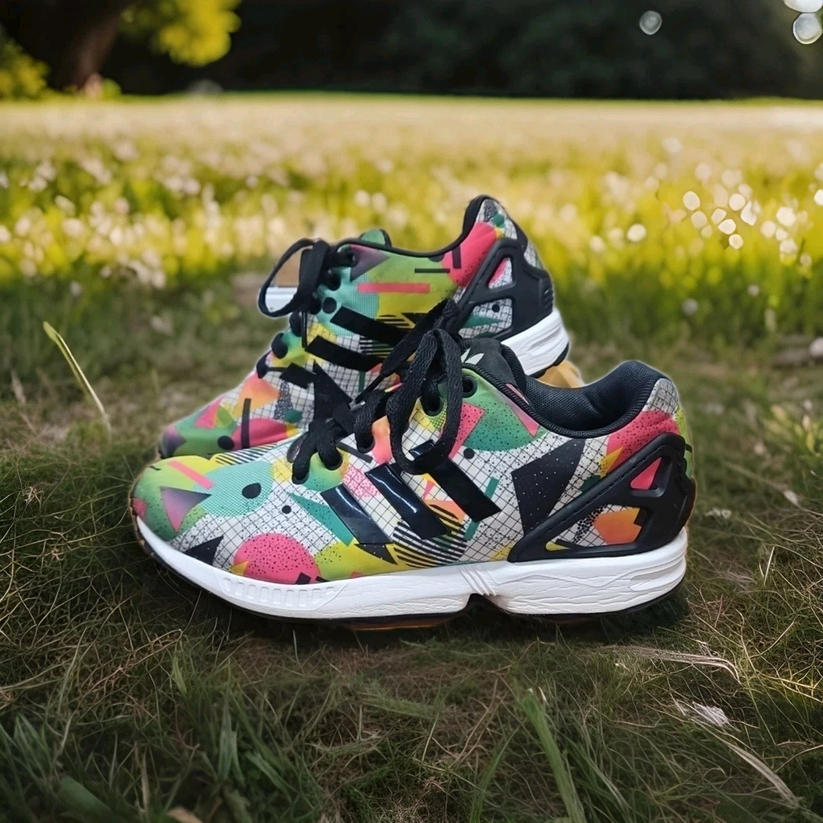 Adidas ZX Flux Shoes Green for sale | eBay