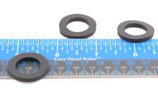 Black Rubber Flat Washers, 16mm ID x 25mm OD x 3mm Thick  All-Weather EPDM