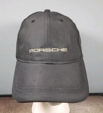 Porsche Baseball Hat Classic Schwarz Black Embroidered Logo Strapback OEM