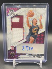 2024-25 Panini Mosaic Jaylon Tyson Rookie Patch Auto White /25 Rare Cavs  RPA