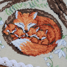 Cross Stitch Kit 13x13 embroidery kit Craft gift needlework art DIY DMC Threads