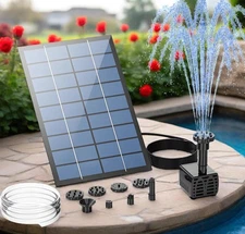 Solar Power Fountain Submersible Floating Water Pump Bird Bath Pond Garden DIY z