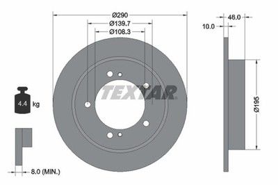 2x Bremsscheibe TEXTAR 92237300 für SUZUKI JIMNY 2005 SN A6G SN413 16V JB33 4WD