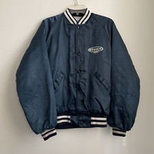 Vintage Dunbrooke Pla-Jac Satin Bomber Jacket Mens L Strick Parts USA Made