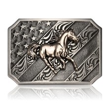 Running Horse Belt Buckle for Women Men, Western Cowboy Texas Rodeo Belt Buck...