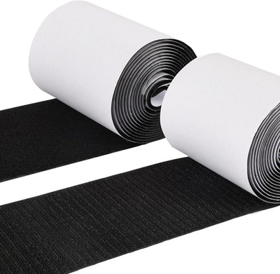 4 Inch X 9 Feet Hook and Loop Tape for Couch Cushions, Strips with Adhesive, Nyl