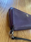 COACH Long Zip-Around Wallet Purple Smooth Leather w Gold Hardware AUTHENTIC — photo 6