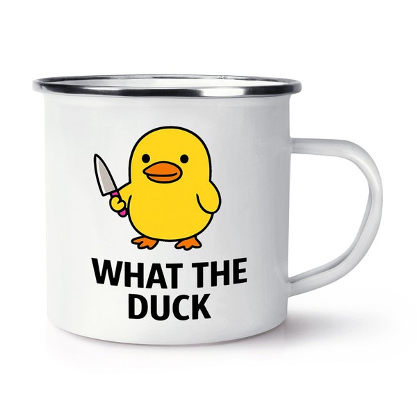 Gift Base Enamel Tasse What The Duck Meme F*Ck Lustig Witz Lehrer Spruch Tee-image