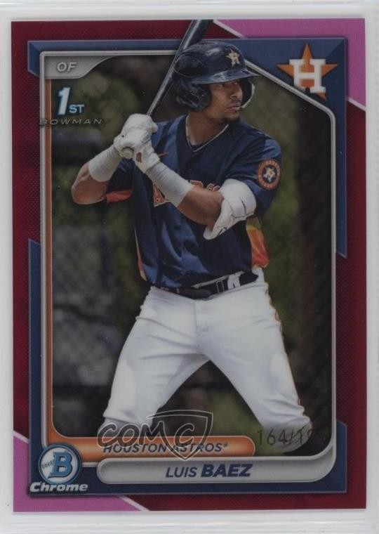 2024 Bowman Chrome Prospects Fuchsia Refractor 54/199 Luis Baez #BCP-66 19ot
