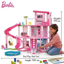 Barbie Traumvilla, 3-stöckiges Barbie-Haus mit 10 Spielbereichen inklusive Pool