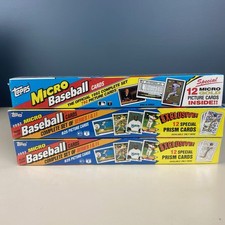 2-1993 Topps Micro Baseball Cards Complete Set Series 1 & 2 Sealed Box w/ Prism