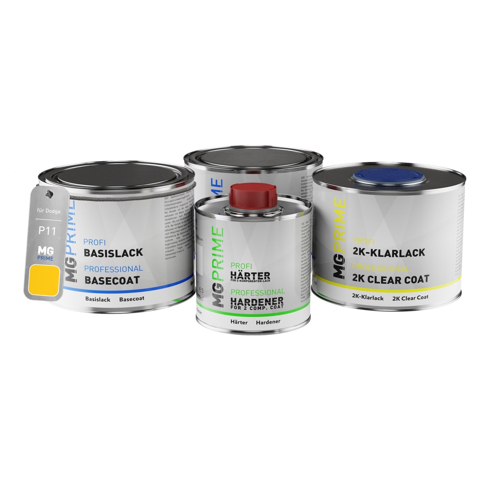 Autolack Dose Set FüR Dodge P11 Broom Yellow Grund Basis 2K Klarlack 1,75L-image