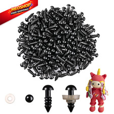MUCUNNIA 400pcs 6mm Safety Eyes for Amigurumi with Washers Plastic 6mm,