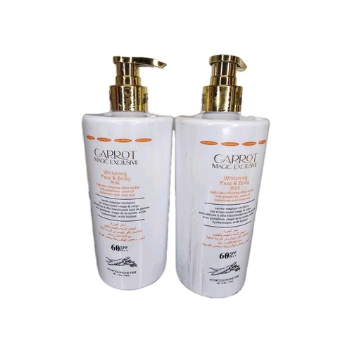 Carrot Magic Exklusive Whitening Face &body Milch Lotion 60SPF 500ml X2 - Bild 2 von 2
