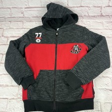 Star Wars Hoodie Youth Large Red Black Full Zip Fleece Darth Vader Jacket