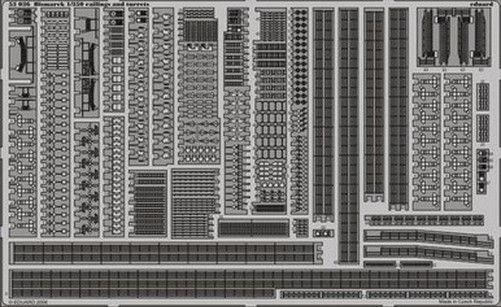 Eduard 53036 1/350 Bismarck Railings & Turrets for RMG