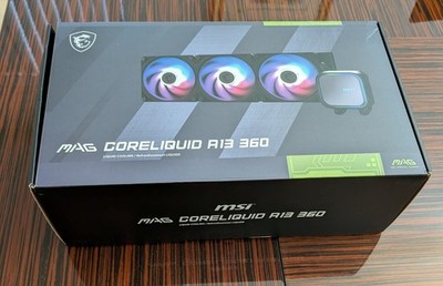NEW MSI AIO ARGB Liquid Cooling 360mm Radiator PWM MAG CORELIQUID A13 360 Black