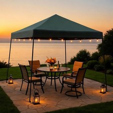 Pop Up Gazebo 3m x 3m Outdoor Garden Marquee Tent Easy Up Green With Carry Bag
