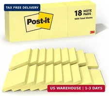 Post-it Notes, 3 in x 3 in, 18 Sticky Notes P...