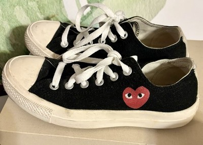 Converse X Comme Des Garçons Play Sneakers Men 5/Wmn 7 Chuck Taylor All Star BLK